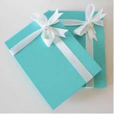Paper Box Gift Box with Ribbon Bow Invitation Card Customized 