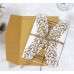 Lace Laser Cut Invitation Holiday Greeting Card Brown Paper