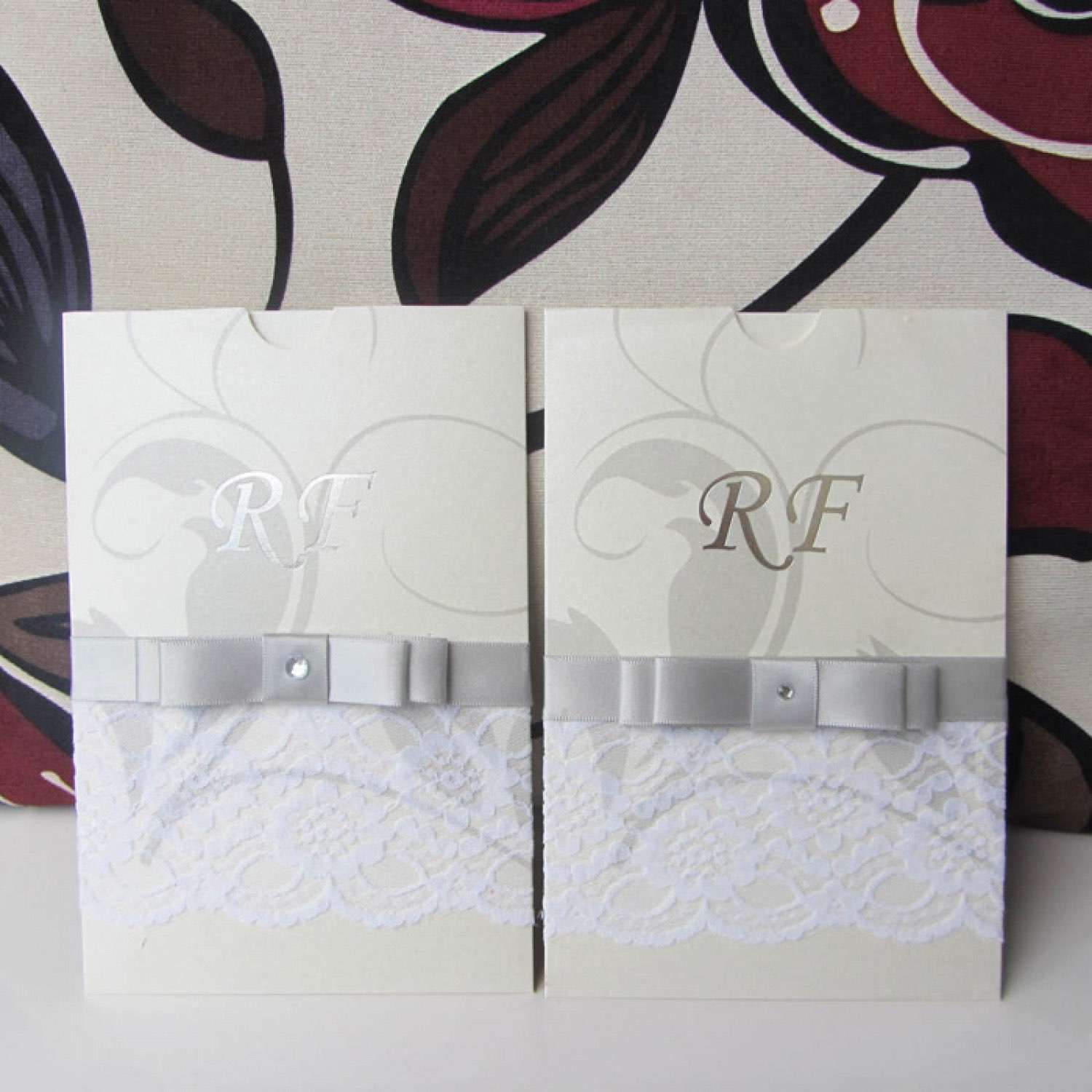 Lace Invitation Card Pocket Wedding Invitation Business Card Customized 