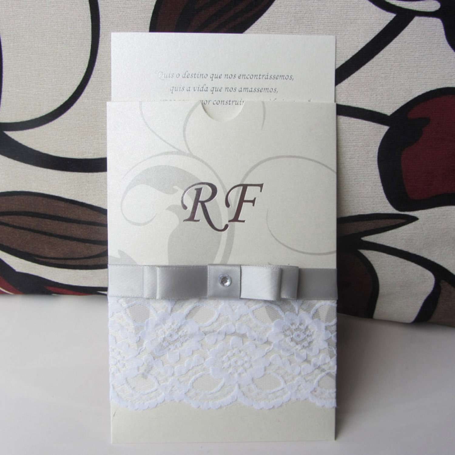 Lace Invitation Card Pocket Wedding Invitation Business Card Customized 