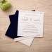 Pocket Invitation Card Holiday Greeting Card Customized Dark Blue Foiling Card 