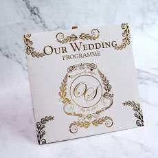 Wedding Invitation Book Customized Foil Printing Latest Invitation
