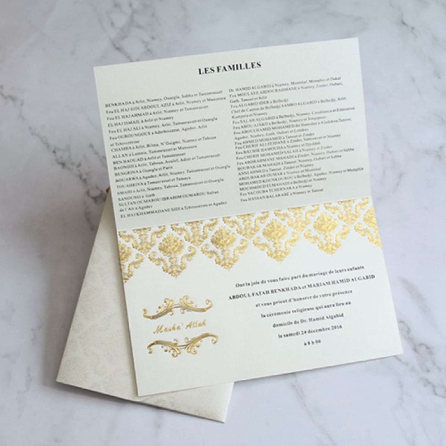 Ivory Invitation Card Foiling Wedding Invitation Customized Latest Invitation Card