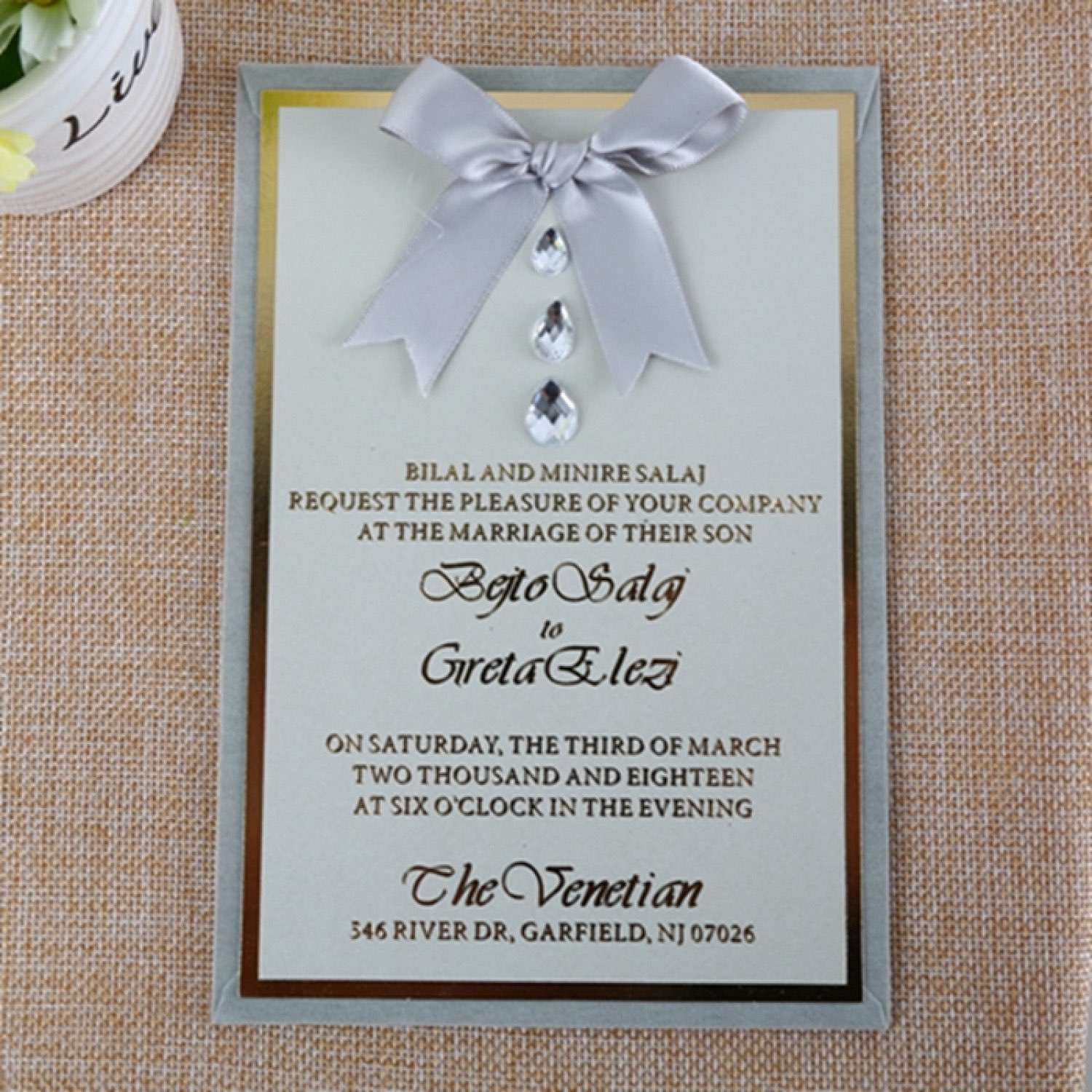 Invitation Card with Hardcover Box Slap-up Wedding Invitation Card Customized