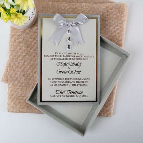 Invitation Card with Hardcover Box Slap-up Wedding Invitation Card Customized