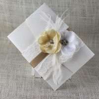 Handmade Invitation Card Lace Wedding Card Customized Foil Printing Greeting Card Rectangle