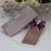 Rectangle Invitation Card with Envelope Greeting Card with Ribbon Bow Foil Printing Customized 