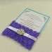 Handmade Invitation Card Purple Rose Decoration Wedding Card Rectangle