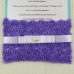 Handmade Invitation Card Purple Rose Decoration Wedding Card Rectangle