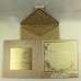 Gold Invitation Card Wedding Invitation Customized Square Card Half Fold