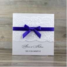 Half Fold Lace Invitation Card Wedding Card Customized Simple Style