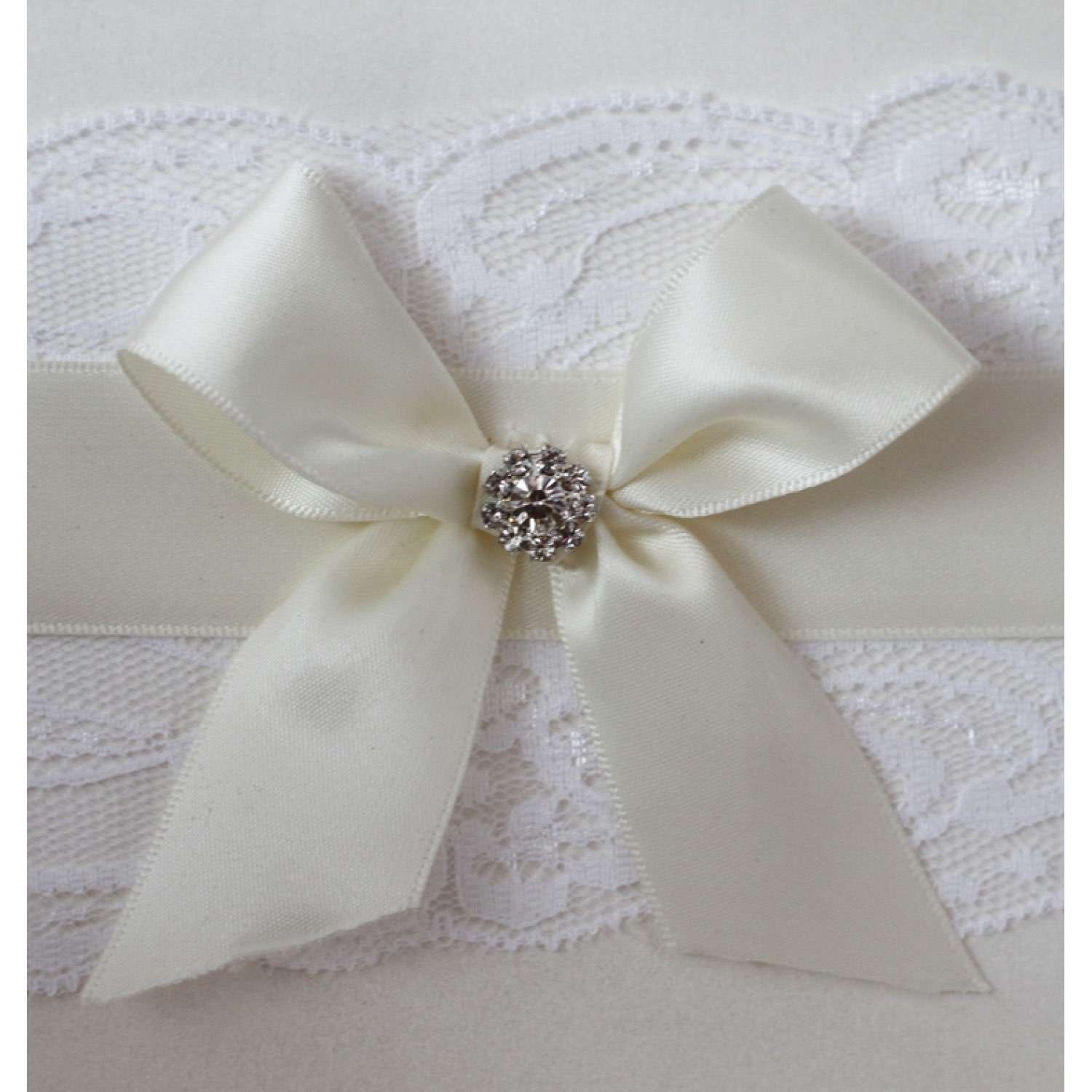 Lace Invitation Card with Ribbon Bow Blank Invitation Wedding Card 