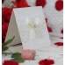 Lace Invitation Card with Ribbon Bow Blank Invitation Wedding Card 