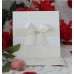 Lace Invitation Card with Ribbon Bow Blank Invitation Wedding Card 