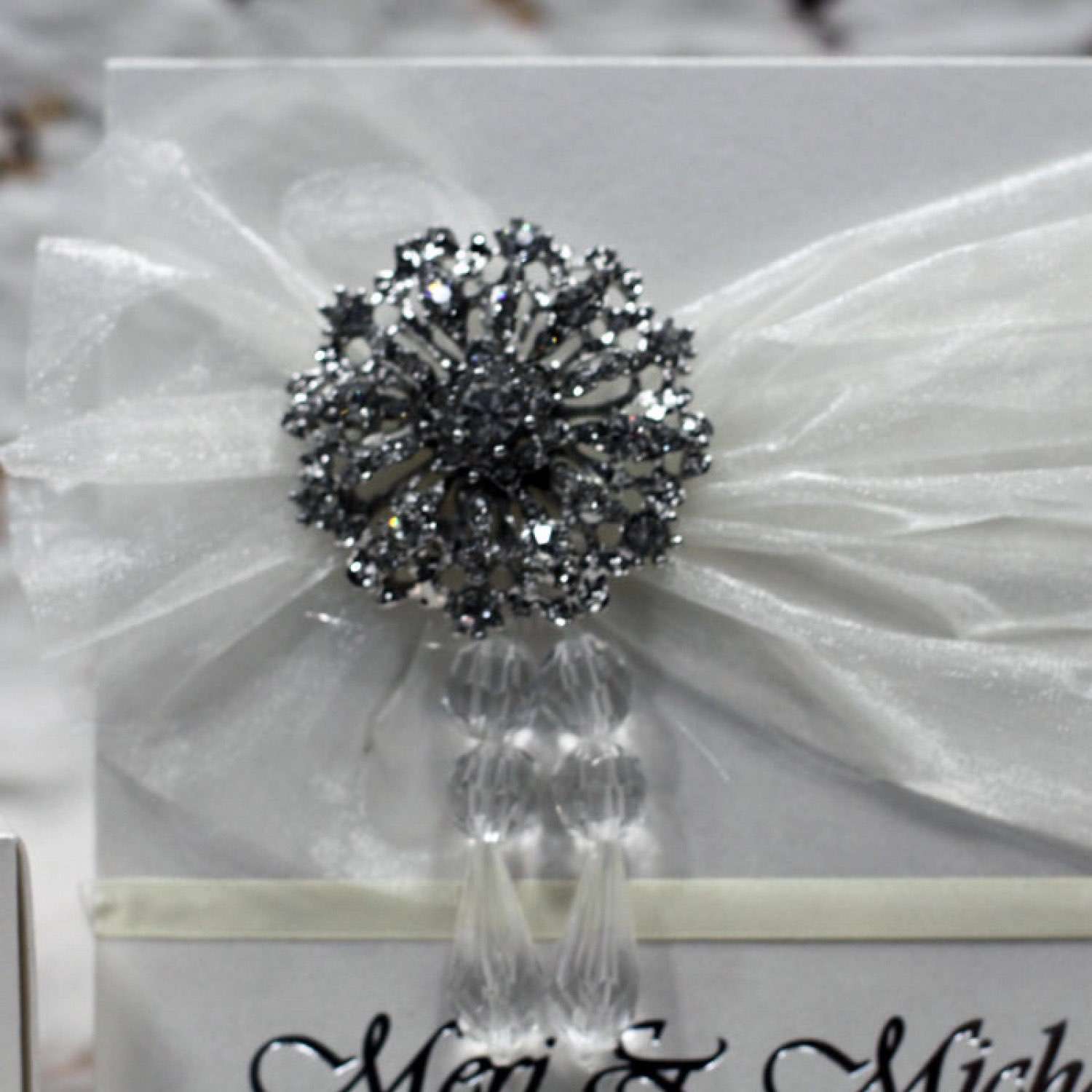 Silk Wedding Invitation Customized Decoration Wedding Supplies Invitation with Small Paper Box