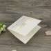 Ivory Invitation Card Half Fold Lace Invitation Foil Printing 