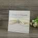Ivory Invitation Card Half Fold Lace Invitation Foil Printing 
