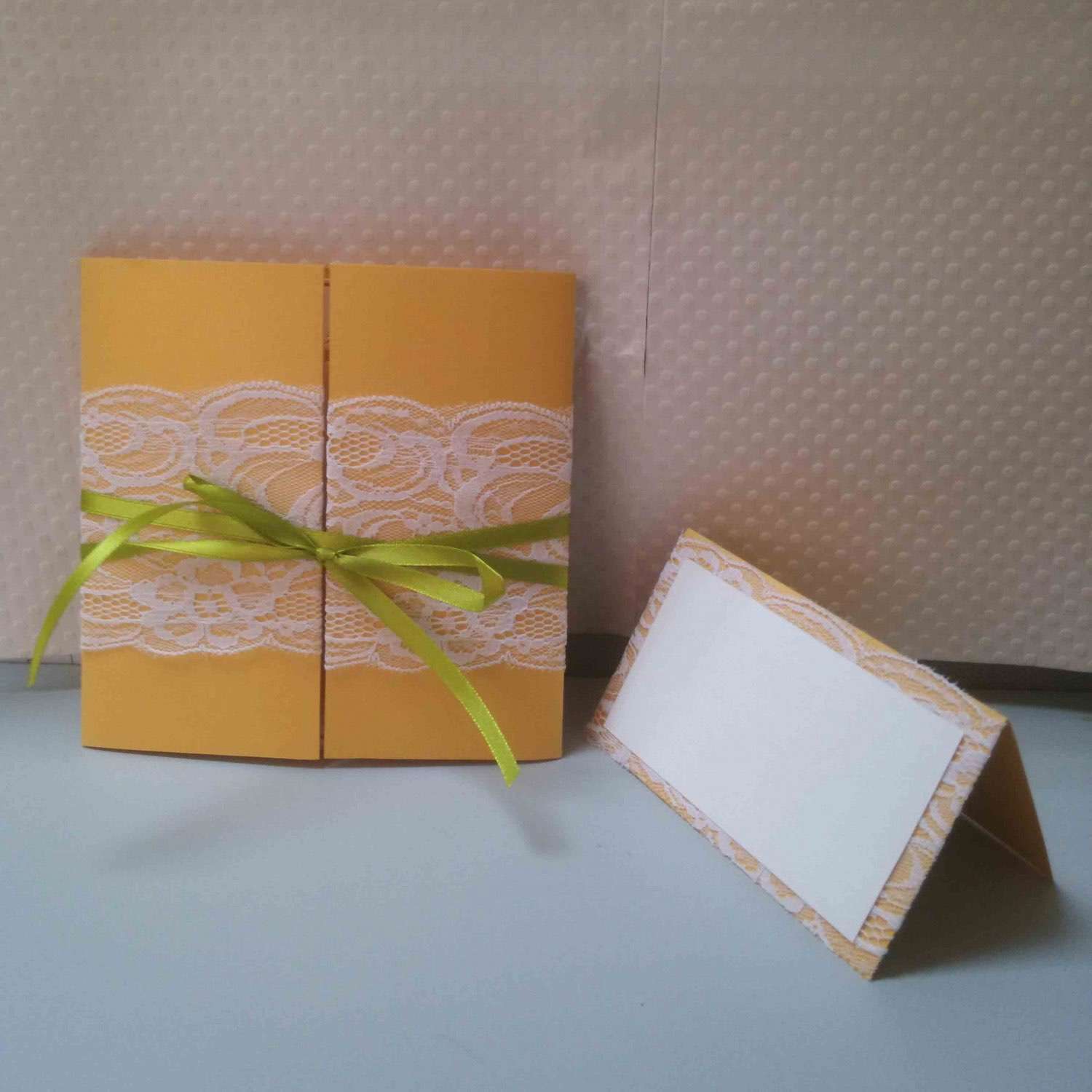 Gate Fold Lace Invitation Card Chinese Style Wedding Card Customized