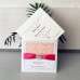 Flocking Pocket Invitation with Buckle Decoration  Wedding Card Customized 