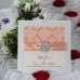 Flocking Pocket Invitation with Buckle Decoration  Wedding Card Customized 