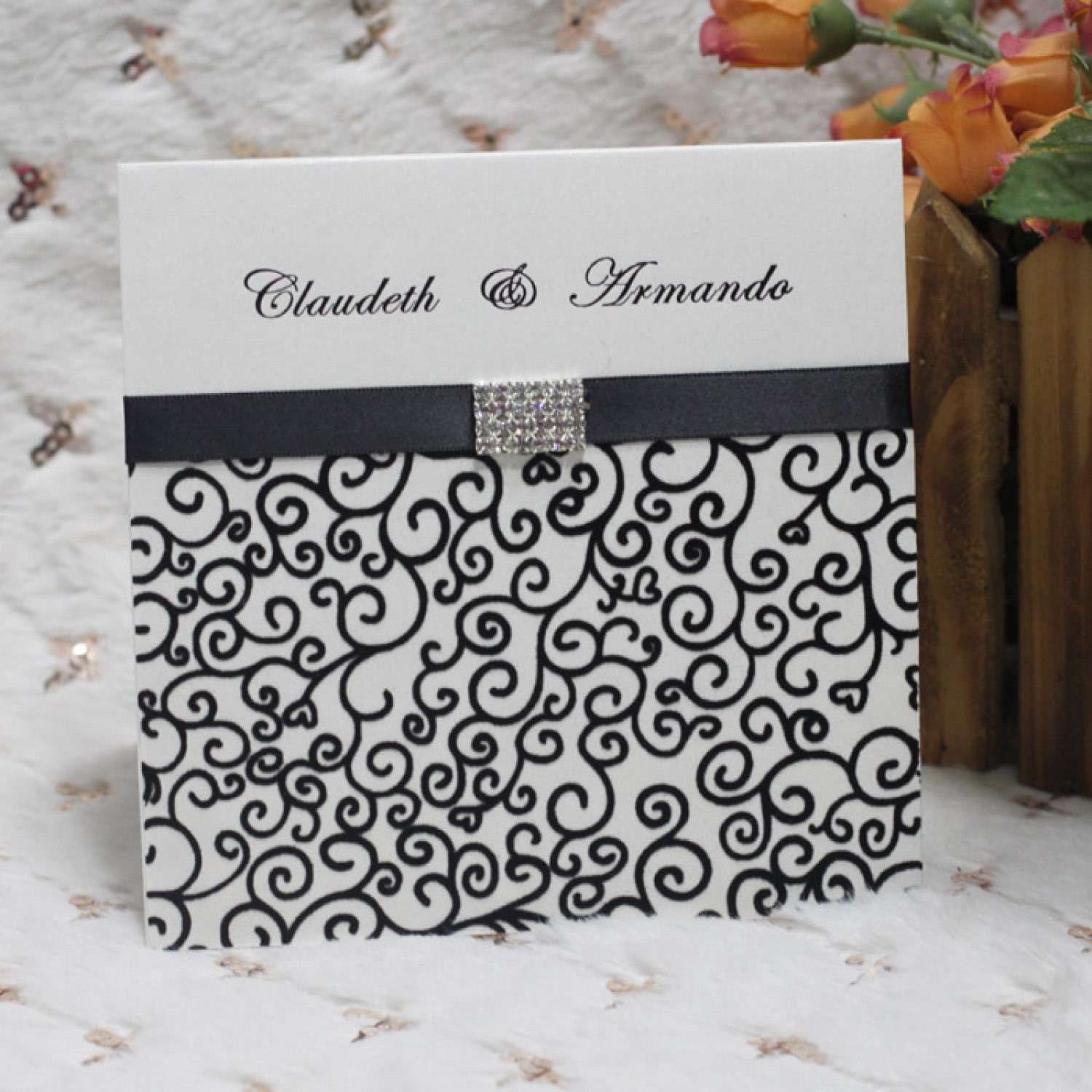Half Fold Invitation Card Printing Customized Wedding Invites Reception Cards