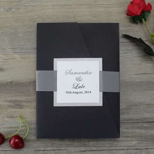 Black Wedding Invitation Customized Business Card Modern Invitation Card