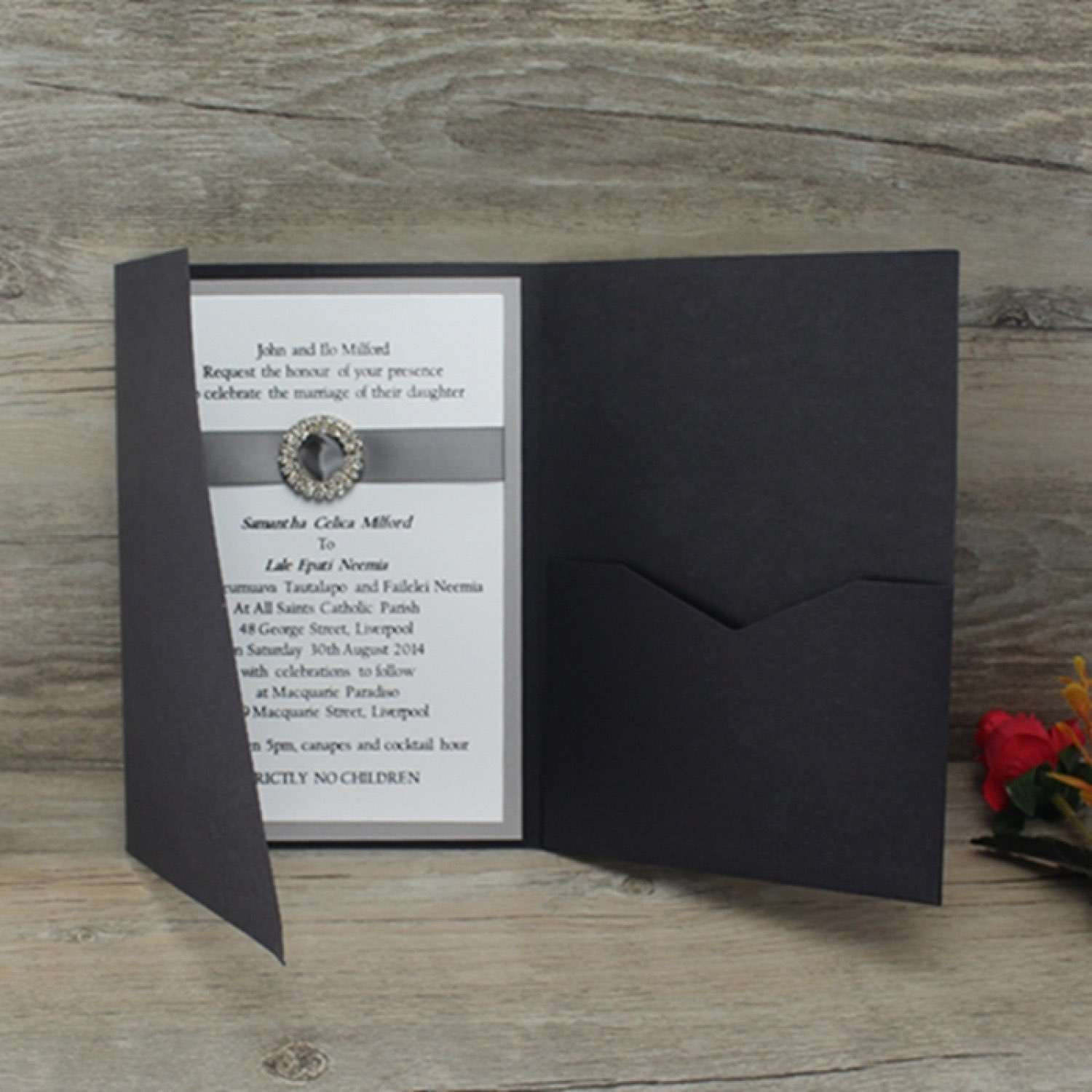 Black Wedding Invitation Customized Business Card Modern Invitation Card