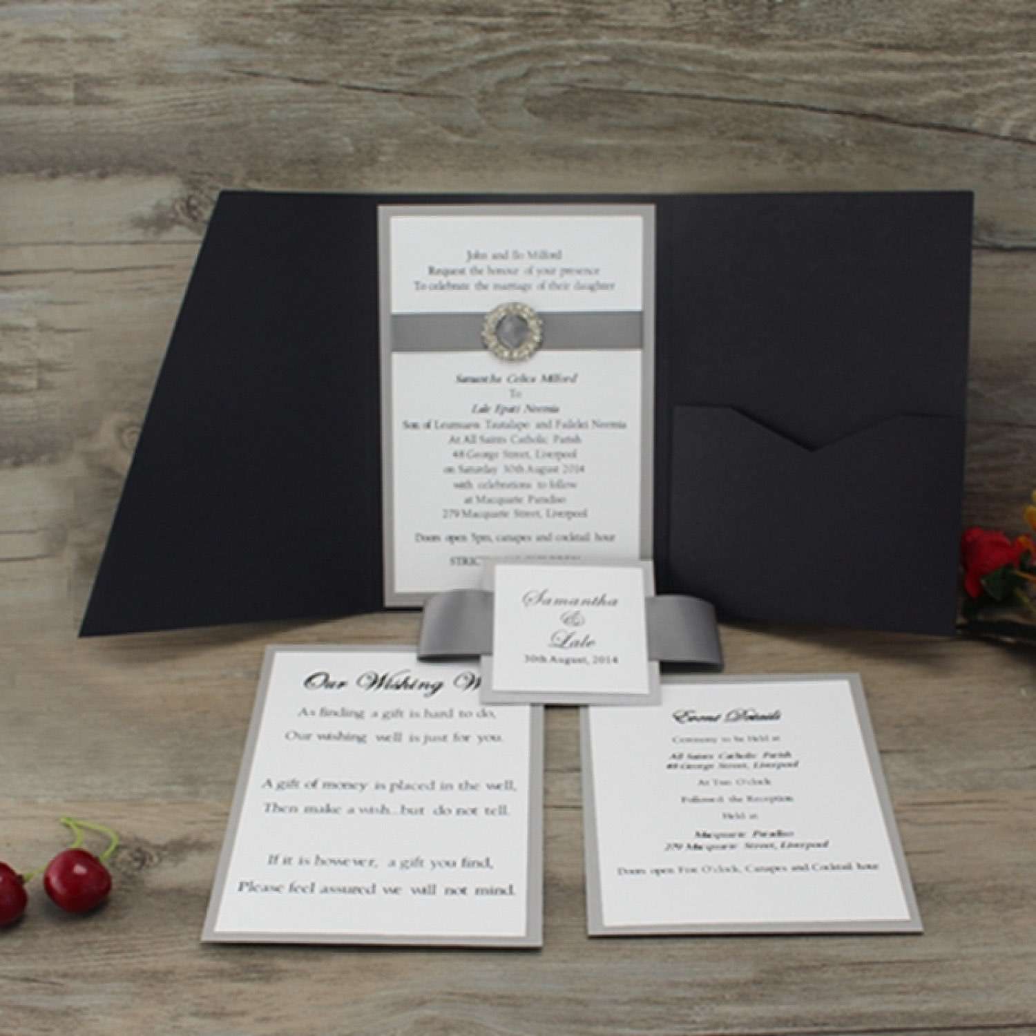 Black Wedding Invitation Customized Business Card Modern Invitation Card