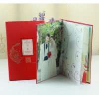 Red Wedding Invitation with Paper Pocket Chinese Style Wedding Supplies 
