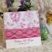 Pink Rose Wedding Invitation Card Lace Card Romantic Invitation Customized 