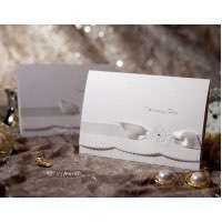 Elegant Invitation Card White Wedding Invitation Wave Card Customized 