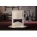 Half Fold Wedding Invitation with Ribbon Decoration Foil Printing Customized 