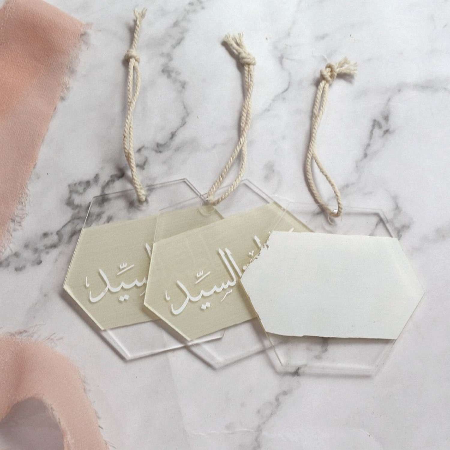 Acrylic Card Invitation Card Hexagon Personalized Custom