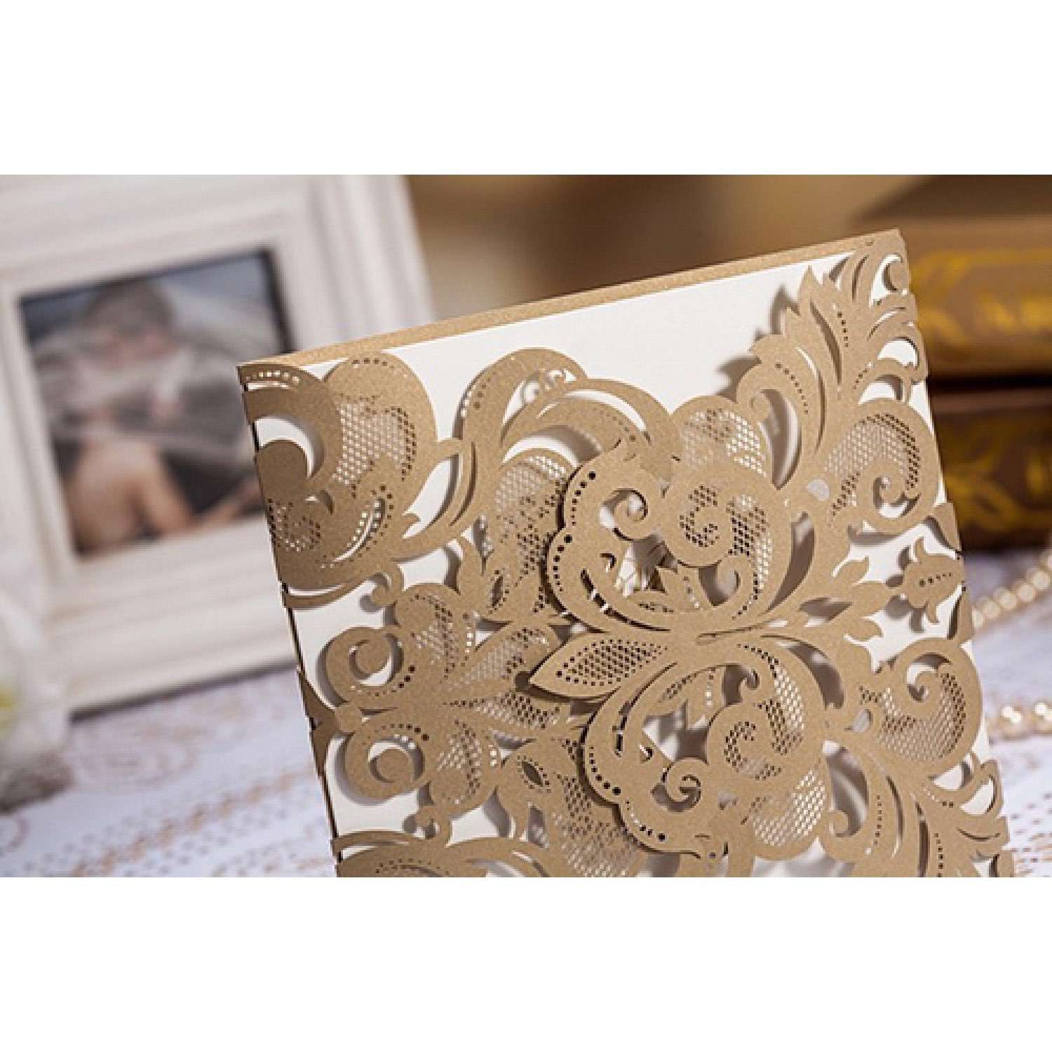 Beautiful Spanish Style Laser Cut Wedding Invitations Design