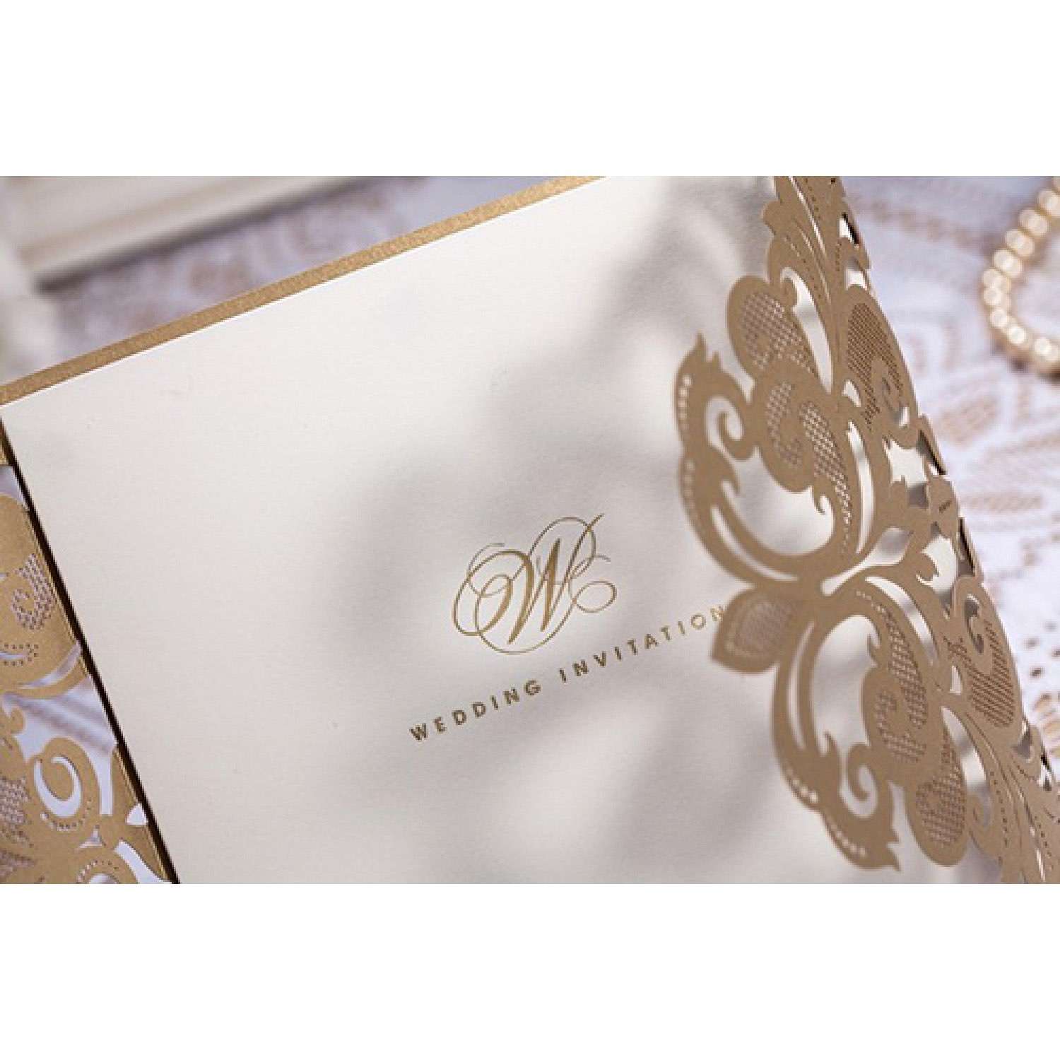 Beautiful Spanish Style Laser Cut Wedding Invitations Design