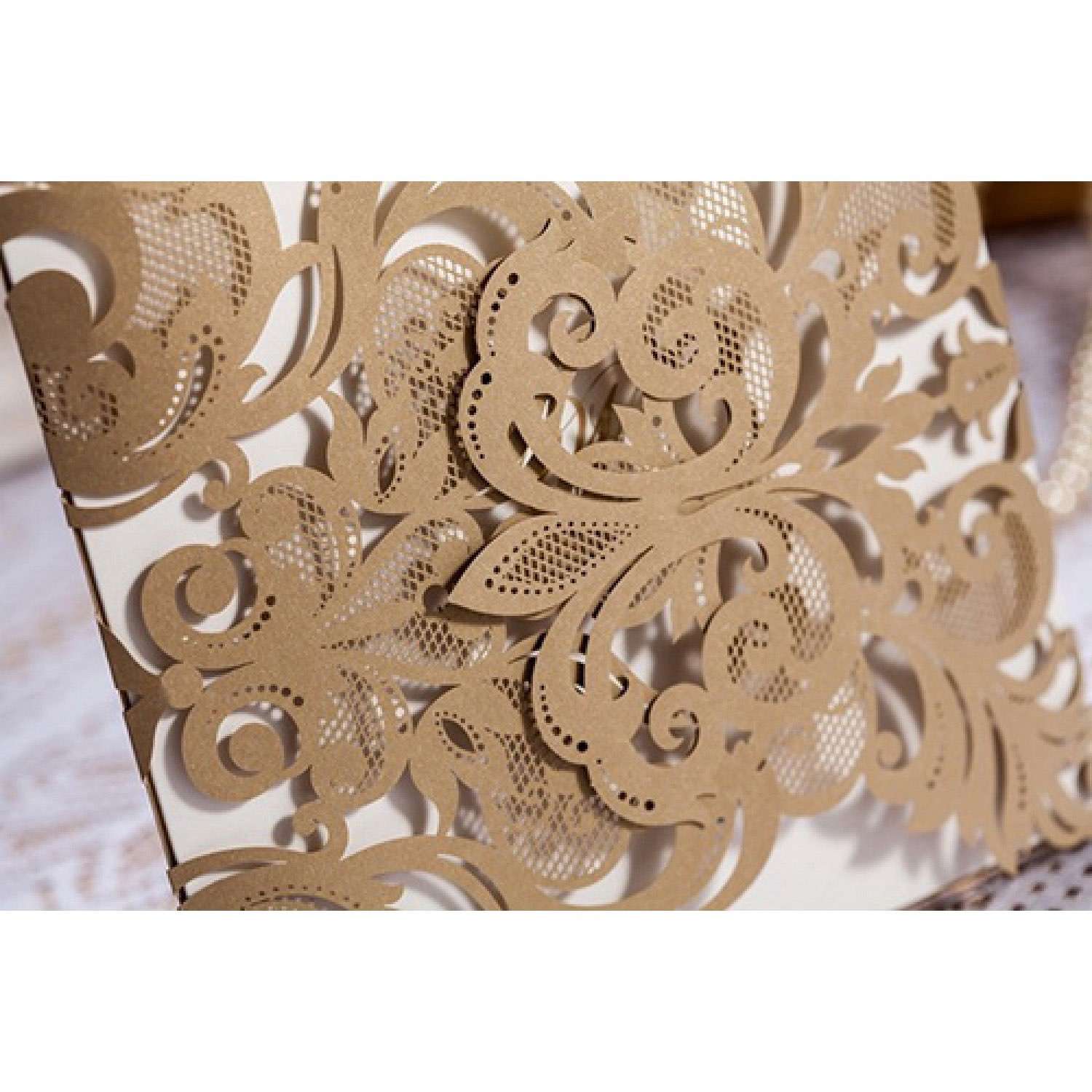 Beautiful Spanish Style Laser Cut Wedding Invitations Design