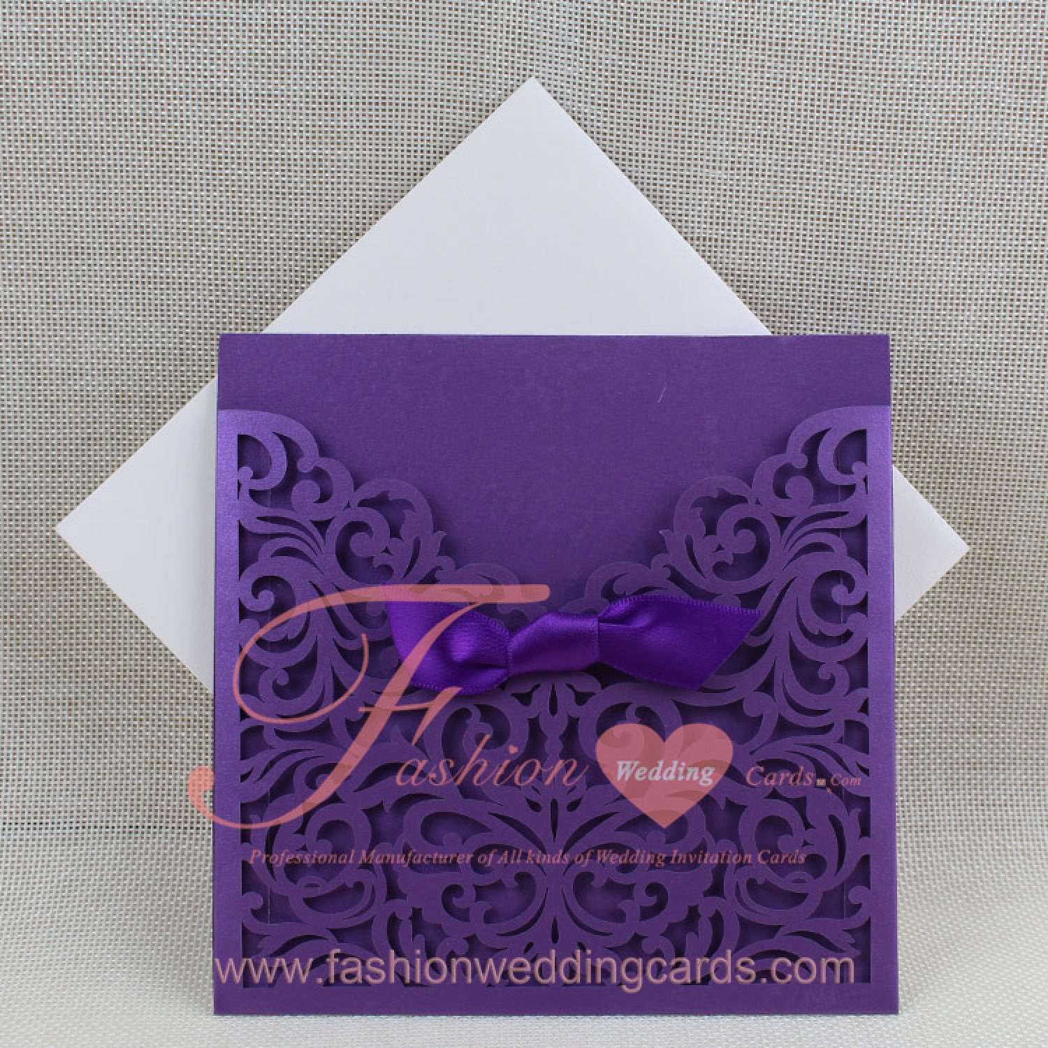 Elegant Laser Cut Wedding Invitation Car Designs