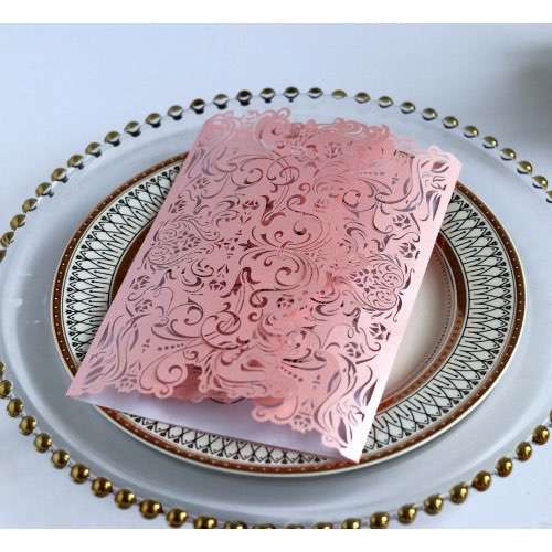 Holiday Greeting Card Laser Wedding Invitation Hollow-carved Design 