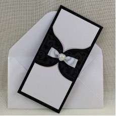 Rectangle Greeting Card with Envelope Black and White Thank You Card Customized 