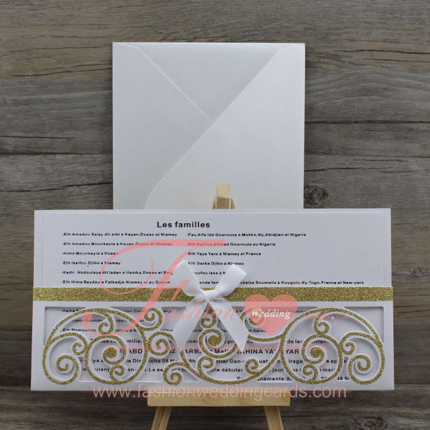 Wholesale Cheap Laser Cut Wedding Invitations Gold