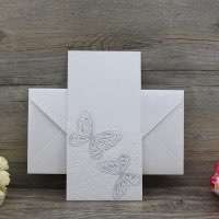Online Pocket Wedding Invitations with Butterfly