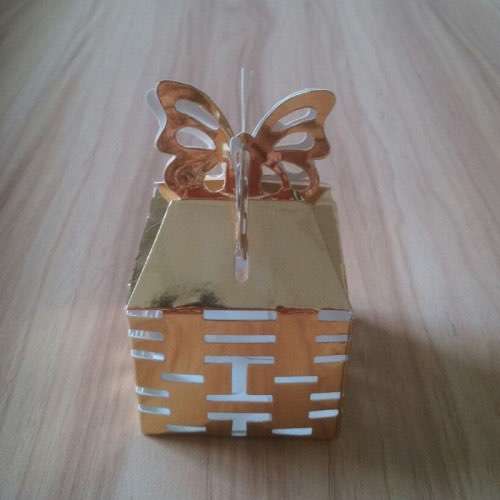 Chinese Style Wedding Box Laser Cut Paper Candy Box Customized