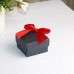 Wedding Box Black Candy Box with Red Ribbon Bow