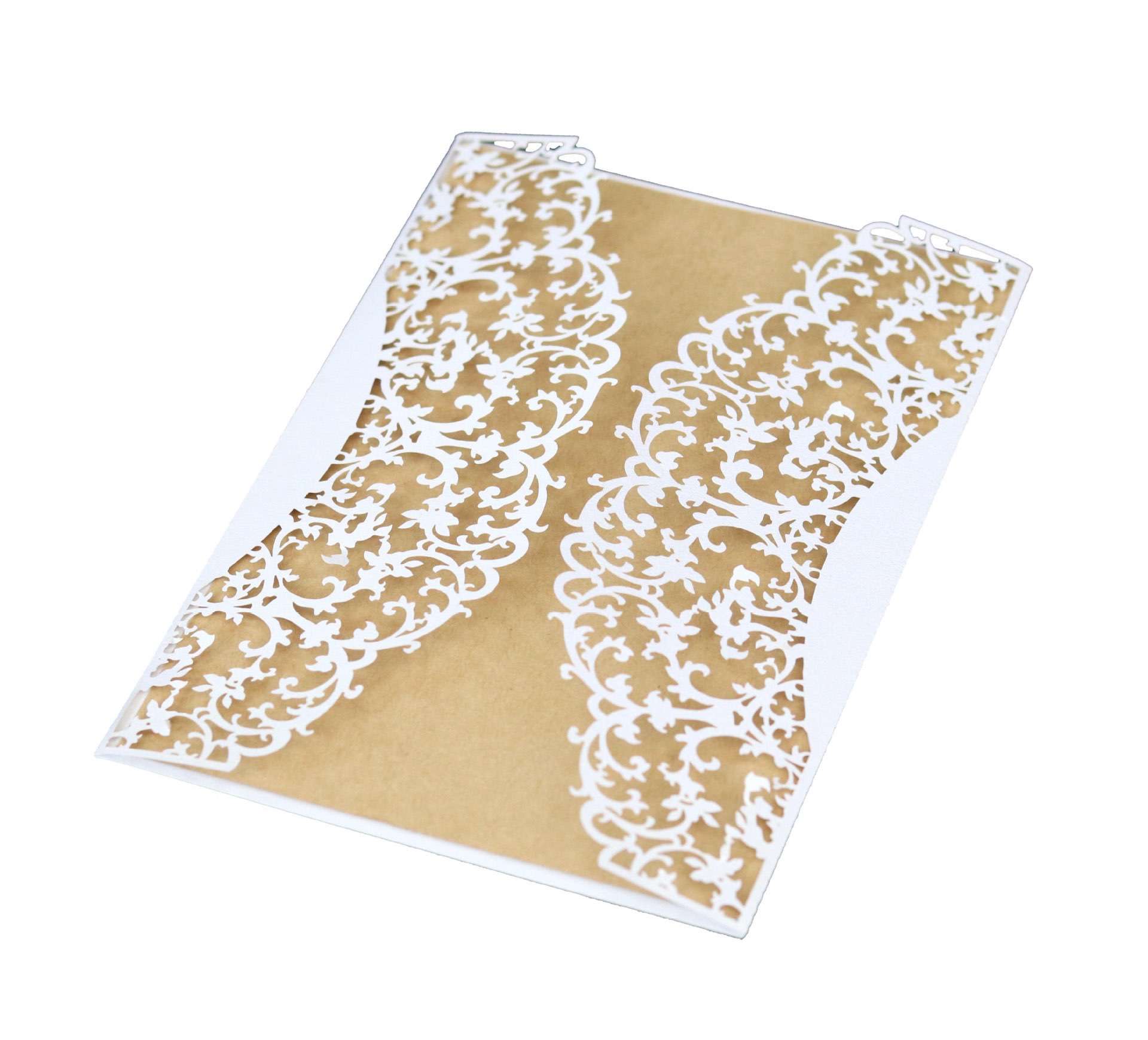 Wedding Invitation Rectangle ,Vellum Invitation Card, Lace Marriage ...